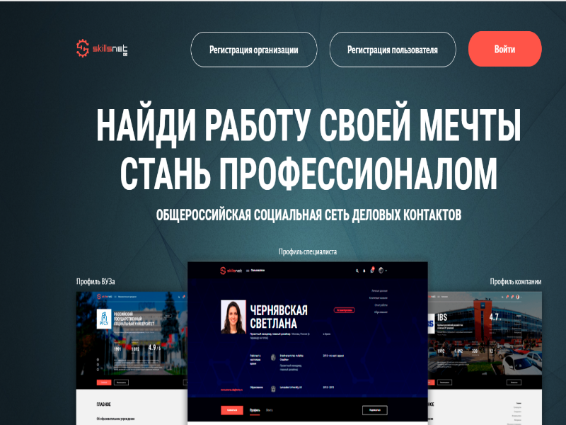 Общероссийская социальная сеть деловых контактов  SKILLSNET